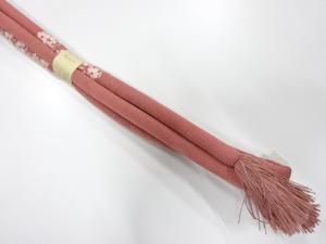 未使用品　正絹　撚り房　刺繍　丸くげ